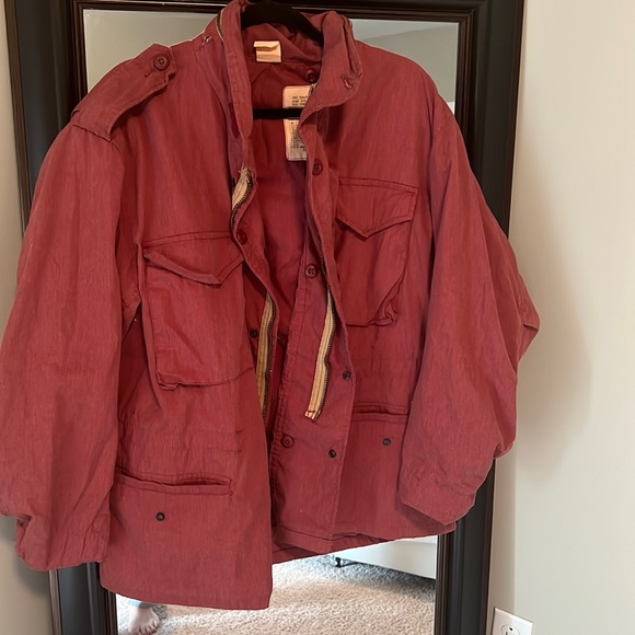 oversized fit utility jacket style in red color never worn bought from Nordstrom - Picture 2 of 4